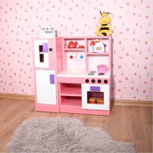 Montessori Wooden Pink Child Play Cuisine 75x75x30 Cm