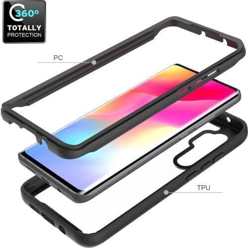 Double protection case for Xiaomi mi Note 10 Lite note10 lite Hybrid Hard Cover For Xiaomi mi 10 Lite mi10 lite Fundas