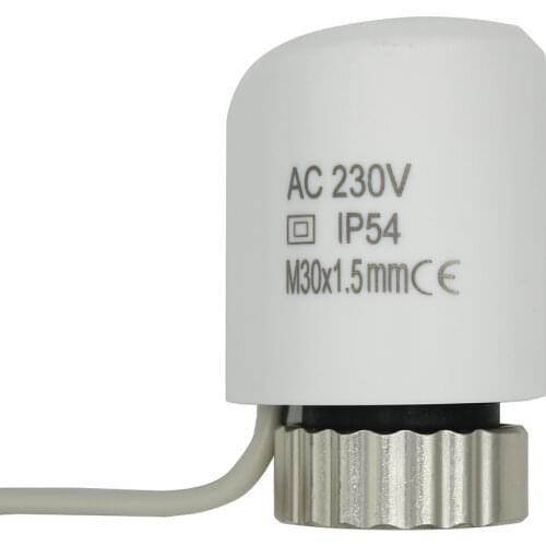 220V NO NC electric thermal actuator valve head for thermostat manifold underfloor heating radiator normally opened closed