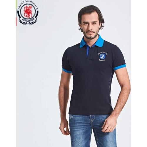Fredd Marshall 2018 Spring New Solid Polo Shirt Men Business Casual Solid Printed Polo Male Short Sleeve Soft Cotton Polo Shirts