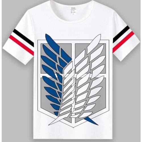 Unisex Anime Attack on Titan T-Shirt Jiyuu no Tsubasa Eren Mikasa Rival Heichov Cotton Casual T-Shirt Tee T Shirt