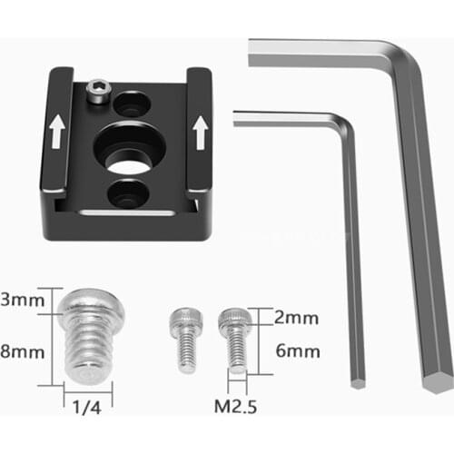 Cold Shoe Adapter Holder with 1/4 Mount For Canon for Sony Dslr Camera Flash Light Photo Studio Kit Hot Shoe