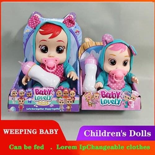 Weeping Babies Play House Toys Surprise Dolls Make Sounds/shed Tears Pretend Play Toys Reborn Baby Birthday Christmas Gifts For
