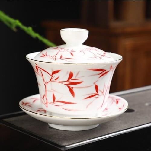 Chinese Gaiwan Tea Cups Ceramic Teaset Tureen Traditional Handmade Kung Fu Tea Cup Teaware Gaiwan