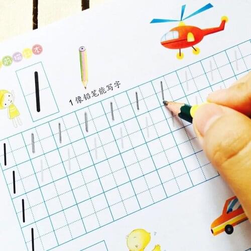 2Style Child Preschool 1-100 Number Baby Writing Math Calligraphy copybook for kid Children Exercises Calligraphy Practice Books