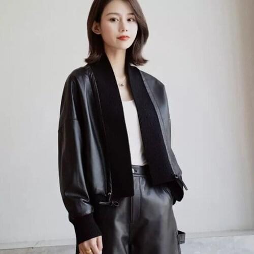 Leather jacket women plus size 2021 new luxury genuine leather jackets and coats streetwear