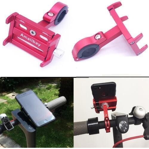 Upgraded Mobile Phone Stand Holder Aluminum alloy Adjustable Stable Handlebar Bracket for Xiaomi Mi M365 / Pro Electric Scooter