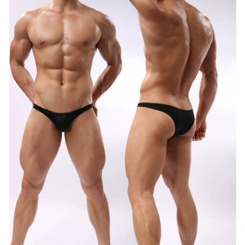 Mens Bikini Briefs Mini Underwear Guys Bulge Pouch Brief Sports Show Comfy Bikini Pants