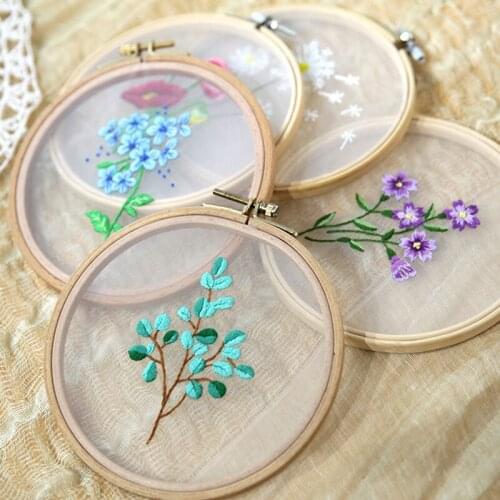 DIY Embroidery Flower Painting Interesting Handicrafts DIY Material Kits Beginner Embroidery Embroidery Kit Mesh Stitch Kit