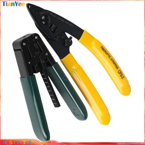 2-in-1 FTTH Splice fiber optic tool kits CFS-2 Fiber Optic Stripper+ cable sheath stripper toolkit Fiber Optic Cutting tool