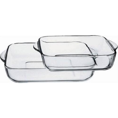Pasabahce 159028 Pyrex 2 Li Square Tray Set