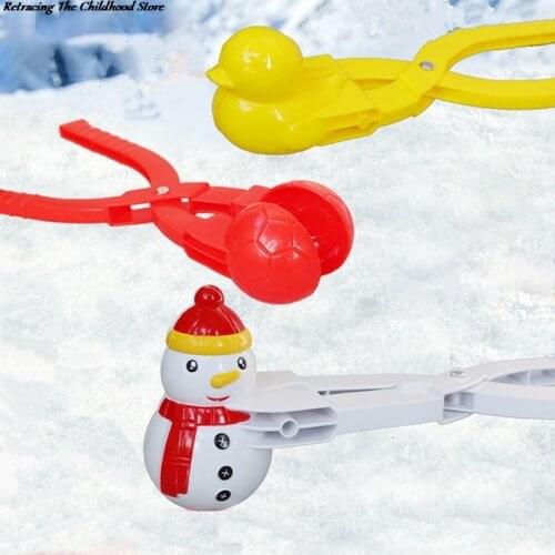 Winter Plastic Snowball Maker Clip Kids Outdoor Sand Snow Ball Mold Toys Fight Duck Snowman Clip Toy for Children