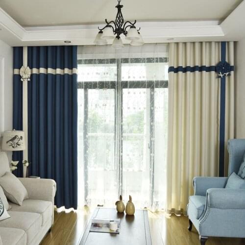 RZcortinas Luxury Curtain For Bedroom Kitchen Curtains For Living Room Modern Cortinas Fabric Window String Curtains Blinds 2PCS