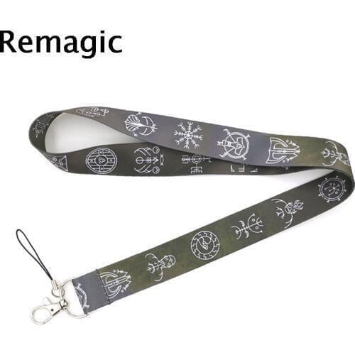 Viking symbols students men kids Neck Strap Lanyard keychain Mobile Phone ID Badge Holder Key Chain Keyrings cosplay Accessories