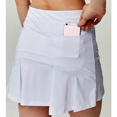 Women Tennis Skirts Badminton Golf Pleated Skirt High Waist Fitness Shorts with Phone Pocket Girl Athletic Sport Skorts S-XXXL