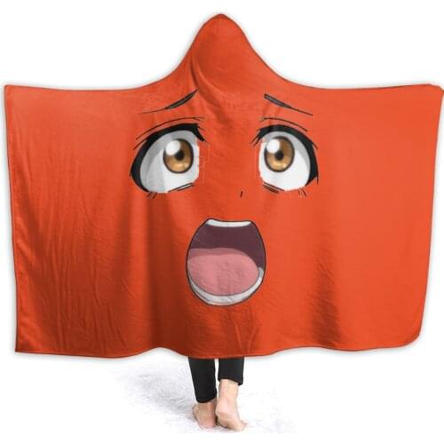 Winter throw warm flannel Sexy Girl Hooded Blanket Japanese Anime blankets for airplane travel Bedspread Wrap