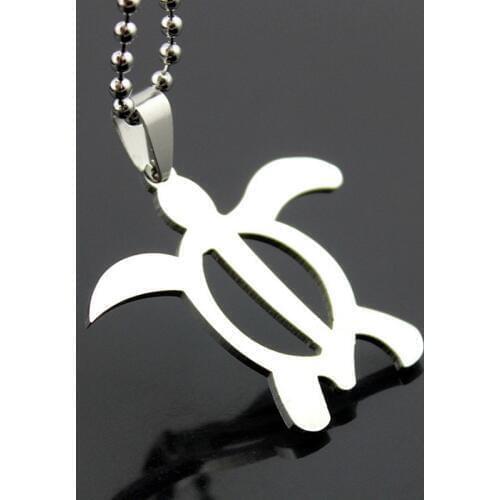 10 piece/lot Women Men Turtles Necklaces Stainless Steel Ball Chain Animals Pendants Choker Silver Charm Jewelry