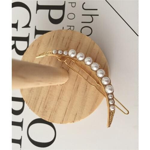 2019 New Arrivals Pearl for days Hair Accessory Half Circle Or Circle Faux pearl Hair Clips Hairgrips