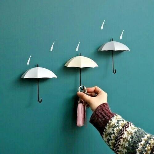 3pcs Creative Storage Hook Home Decor Wall Hook Key Hair Pin Holder Storage Hook