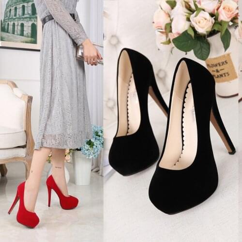 5.5" High Platform Red Velvet Heels Big Size 35-46 Mens Heels Drag Queen Crossdresser Queer Costume Party Dress Women Shoes