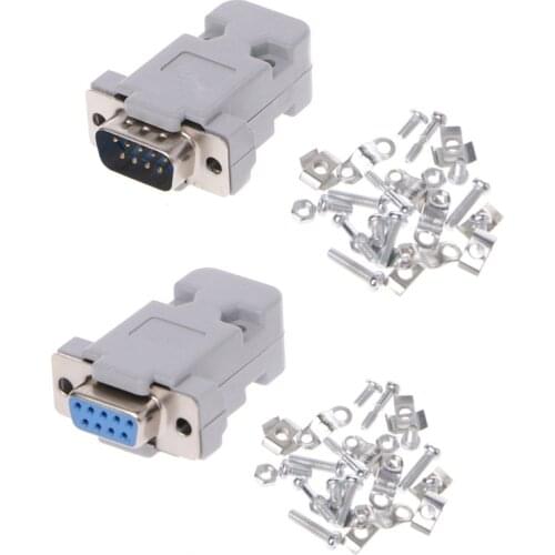 5pcs/lot DB-9 DB9 RS232 Male Female Connector with socket D-Sub 9 pin PCB Connector