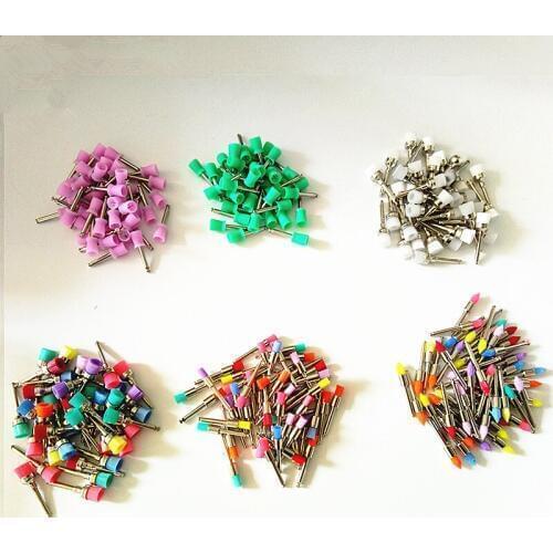 50Pcs Dental Lab Nylon Latch Small Flat Polishing Polisher Prophylaxis Brushes Disposable Dental Care Brush Head