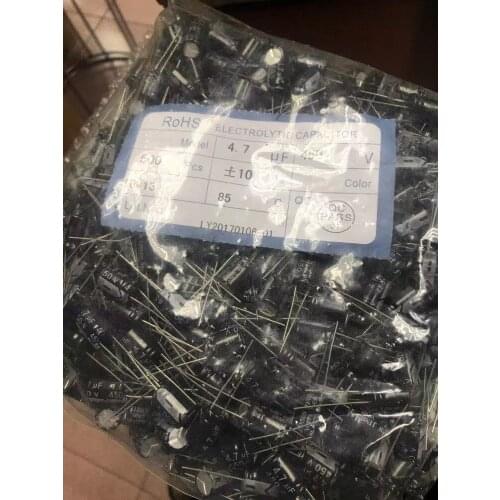 500PCS New and original 450V 4.7UF volume 10X13MM Aluminium electrolytic capacitor