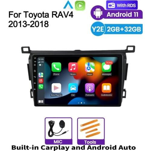2G+32G For Toyota RAV4 Rav 4 2013 2014 2015 2016 2017 2018 Android BT Car Radio Multimedia System With SWC 2.5D