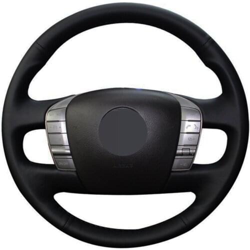 Car Accessories Steering Wheel Cover For Volkswagen VW Phaeton 2011-2015 Black Hand-stitched Comfortable Artificial Leather