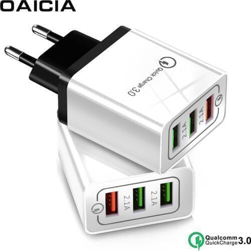 USB Charger Quick Charge 3.0 For iPhone X 8 7 Plus iPad Fast Wall Charger For Samsung S10 S9 Xiaomi Huawei Mobile Phone Charger
