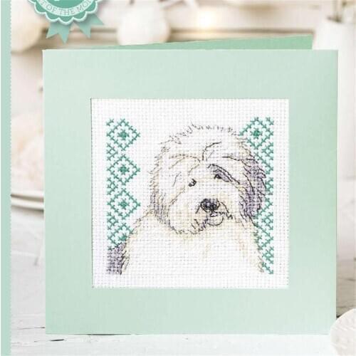 CD393 Cross Stitch Kit Package Greeting Cards Needlework Counted Cross-Stitching Kits Christmas Mothers Fathers Day Birthday