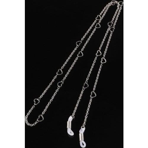 Stainless Steel Heart Eyeglasses Chain Glasses Rope Sunglasses Strap Cord Neck For Glasses Accessories