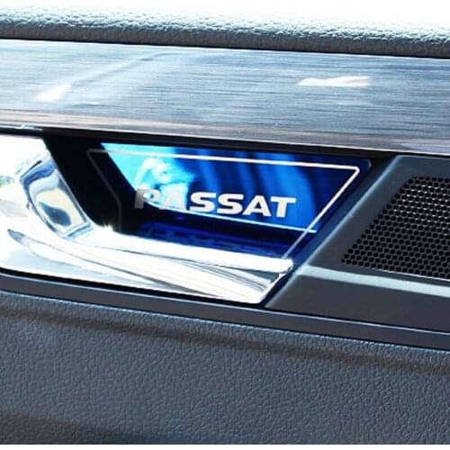 Car Door Bowl Decorated Patch Interior Handle Protector Cover Sticker for Volkswagen Passat 2019 2020 Accessories