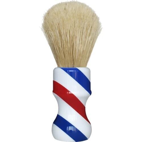 Dscosmetic boar bristle hair knots shaving brush with barber pole resin handle