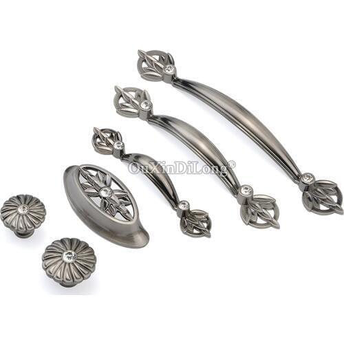 Elegant & Beauty 20PCS European Inlaid Crystal Cabinet Door Handles Cupboard Wardrobe Kitchen Wine Cabinet Pulls Handles & Knobs