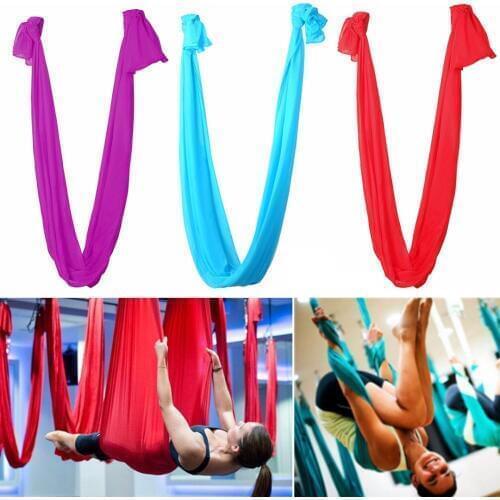 1Pcs 2.8m *1m Aerial Yoga Hammock Swing Latest Multifunction Strength Decompression Hammock Sling Strap Yoga Gym Hanging