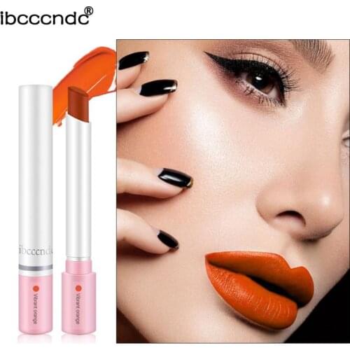 Ibcccndc 4 Colors Matte Long Lasting Smoke Lip Tint Tube Nude Red Lips Cigarette Lipstick Set Non-Stick Cup Lip Color