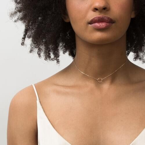 JUJIE 316L Stainless Steel Moon Choker Necklaces For Women 2021 Wedding Dainty Pendant Necklace Jewelry Wholesale/Dropshipping