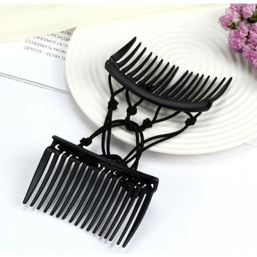 Creative Magic Changeable Hair Pin Black Coffee Hair Clip Comb with Elastic Hair Rope Hair Styling Tools Accessories Women Gift