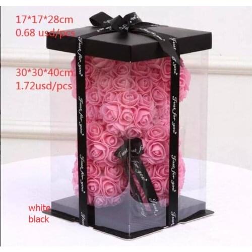 Square Black White Cake Box 2 size 2 colors 50 pcs each