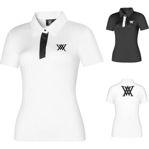 Summer Womens Golf Clothing Leisure Sports, Outdoor Fashion Trend, Good-Looking Short-Sleeved T-shirt Polo Breathable