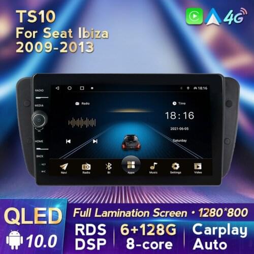 MLOVELIN For Seat Ibiza 6j 2009-2013 Car Multimedia Radio Player RDS QLED Screen Carplay Android Auto GPS player