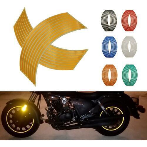 Motorcycle Wheel Sticker 3D Reflective Rim Tape Auto Decals Strips For Kawasaki ZX14R Z1000SX KLZ1000 Versys W800 Cafe KX 65 85