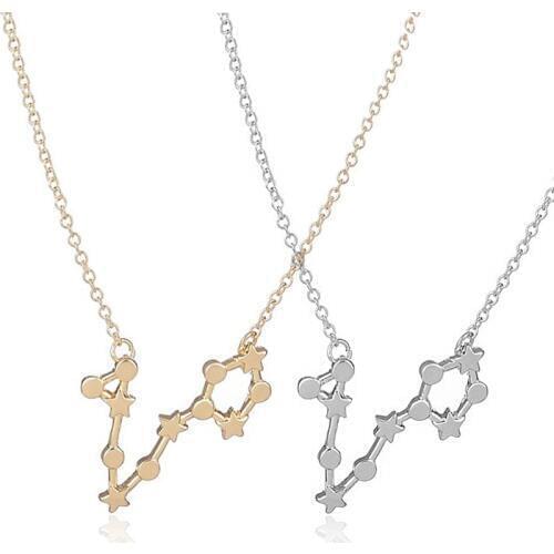 Wholesale 10pc Pisces Zodiac Constellation Celestial Necklace Birth Signs Zodiac Star Horoscope Necklace Gift For Women