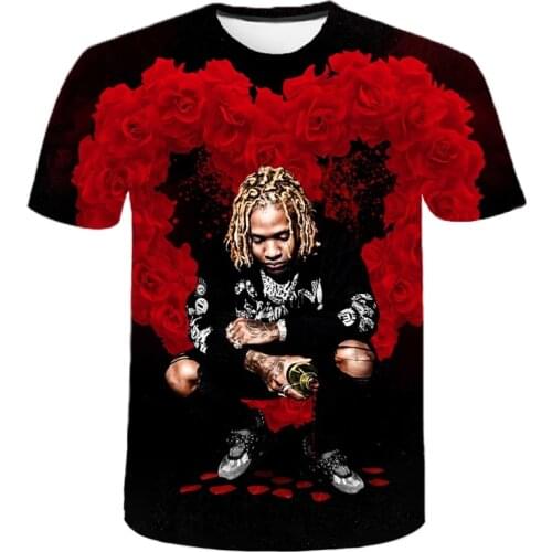 Singer Lil Durk 3D Printed T-shirt Men/Women Sports Casual O-Neck Streetwear Tshirt Harajuku Fashion Hip Hop Streetwear Tops