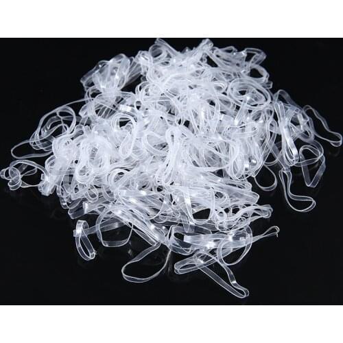 For Hair Braiding 500Pcs Mini Small Clear Rubber Hair Elastic Braids Plaits Braiding Band Ponytail Holder Hair Ties Ropes Rings