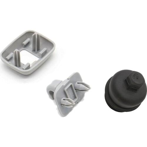 Gray Interior Sun Visor Clip Hook for A1 A3 S3 A4 S4 A5 & Oil Filter Cap Oil Cover for Citroen Peugeot 1.4 1.6 HDI