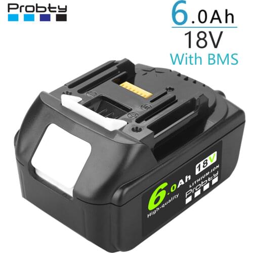 BL1860 18V 6.0Ah Replacement Battery for Makita BL1840 BL1850 BL1860 Battery with LED Power Display