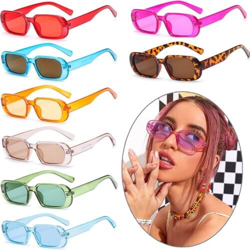 Retro Sunglasses for Women Small Oval Frame Sun Glasses Fashion Shades UV400 Eyewear Summer Trendy Streetwear Accessories
