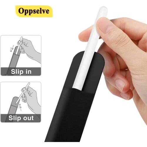 Universal Adhesive Pencil Holder for Apple Pencil Sticky Holder PU Cover for iPhone Samsung Tablet Touch Pen Protective Bag Capa